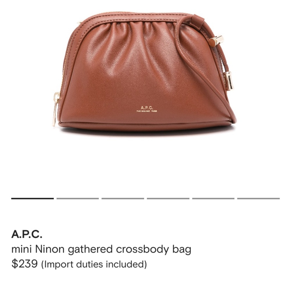 A.P.C. Mini Ninon crossbody bag- brown